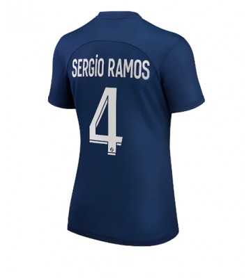 Paris Saint-Germain Sergio Ramos #4 Hjemmedrakt Kvinner 2022-23 Kortermet